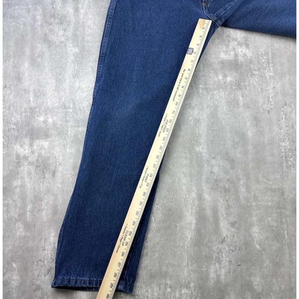 Rustler Jeans Men's 34x30 Extra Heavyweight Straight Leg Work Pants Blue‎ Cotton